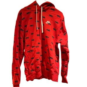 Red Nike hoodie mens size small